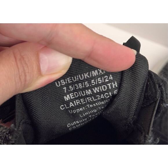 Kenneth Cole Sneakers Womens Size 7.5 Black Rhinestone Ribbon Ties - Picture 8 of 9